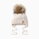 Children's hat with insulation, rr 35-40, milk color