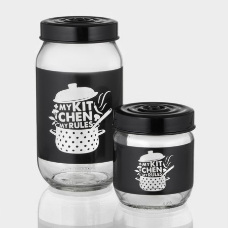 Glass Bank for bulk products "Kitchen", 425 ml-3