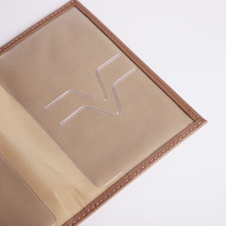 TEXTURA passport cover, beige color-5