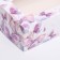 Folding box with a window for marshmallows "pastel butterflies", 25 x 15 x 7 cm