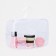 Cosmetic bag with lightning, white color