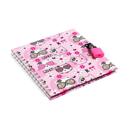 Gift notebook, 45 sheets, line, on the castle, on the crest, cats (13x13.5cm)-1