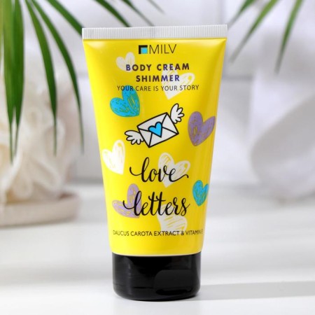 Milv Love Letters with a shimmer, moisturizing, 150 ml