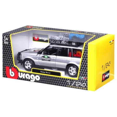 BBURAGO LAND ROVER, DIE-CAST, 1:26, opening doors, silver color-12
