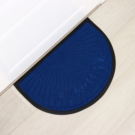 Rug -shaped semicircular shade of Welcome arch, 40 × 60 cm, with a edging, blue color-4