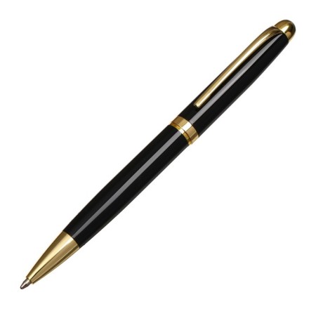 Gift handle, ball "classic" in the leatherette case, rotary, black body with gold-2