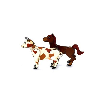 Puzzle - animals on Velcro "Farm"-2