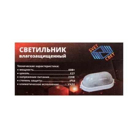 Lamp NBP 04-60-002 UHL1, 60W, E27, 220V, IP54, with a lattice, white-4