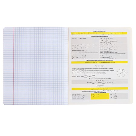 Subject notebook, 48 sheets, cage, algebra, Erichkrause "BE Informed", plastic cover silk-screen covers, Bellar Beliac block 100%, information block-5