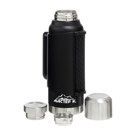 Thermos, 1.2 l, the Master K movement, retains heat 48 hours, with a mug, black-1