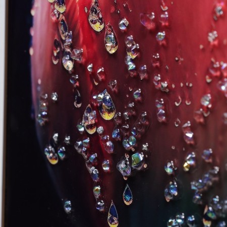 Acrylic painting "Tulip with Dew drops" 60x39.5 cm-2