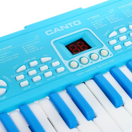 Synthesizer "Tenderness" with a microphone, 37 keys, blue color-2