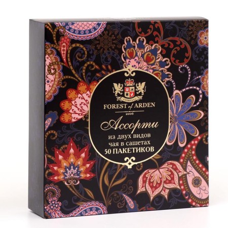 Black tea "Arden forest" with blackcurrant and mountain crystal, mix, 100 g-2
