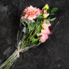 Package for flowers, cone, 5+20*35cm, transparent