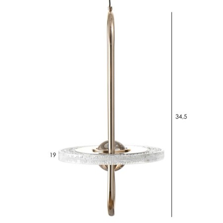 Bayerlux lamp "Imon" 16W LED gold 19.5x19.5x37cm-6