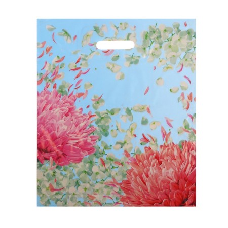 Package "Blooming Garden", polyethylene with a cut pen, 38x45 cm, 50 μm