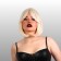 Artificial wig, with a bang, imitation of the skin, 30 cm, milk color