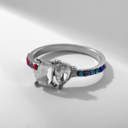 Rain Rainbow ring, color in silver, size 17-4
