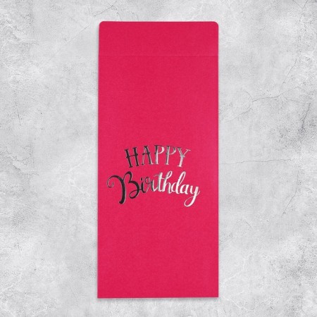 Gift envelope, "Happy Birthday", embossing, designer paper, 11 × 22 cm-2