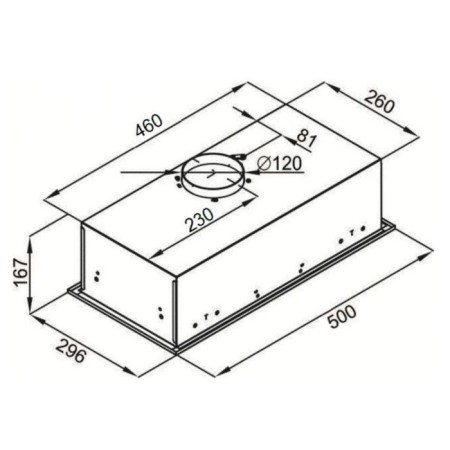 Maunfeld Crosby Light with 50, built -in, 850 m3/h, 3 speeds, 50 cm, silver-2
