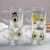 Glass Avocado Glass, 200 ml, without packaging, Mix drawing
