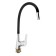 Accoona A4890F-5 kitchen mixer, single-leaf, flexible spout, black/chromium