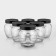 A set of glass cans with a black polymer lid, TO-82 mm, 550 ml, 6 pcs.