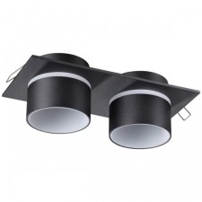 Lamp built -in Novotech. Lirio, 9W, GU10, 60x182x92 mm, black color