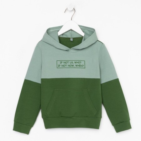 Sweatshirt for a boy, the color is gray-green, height is 104 cm-5