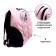 Youth backpack, 44 x 28 x 18 cm, ergonomic back, Calligrata "Teidi" pink
