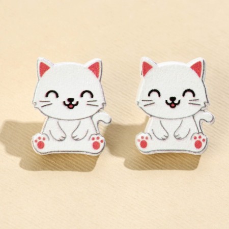 Серьги «Котик» 6х9 см-2