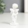 Figure Polystone "Angel with a bouquet of pink roses" mix 6.5x2.5x2.5 cm