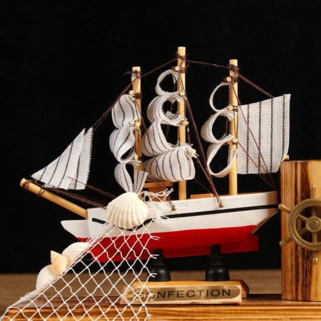 Souvenir ship on a stand, with two pencils 22*7*15cm-1