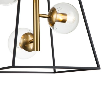 Suspended Indigo, 13005/A/4P Black. 4x40W, e27, 350x350x545/1345 mm, transparent color-2
