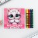 Gift set: notebook painting and wax crayons "kitten"