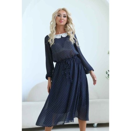 Women's dress, size 42, blue color-11