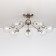 Ceiling chandelier CITILUX "Tommy" CL102171, 66.5x66.5x26 cm, 7x40W, E14, gray color gray