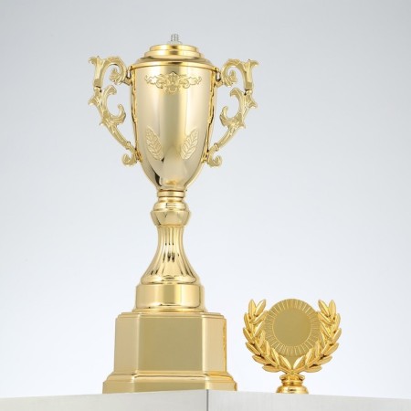 Cup 122D, award figure, gold, plastic stand, 29.5 × 11 × 8 cm.-4
