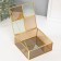 Casket glass with a metal frame "Butterfly" square caramel 15x15x8.3 cm