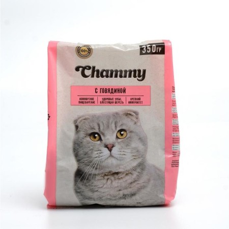 CHAMMY dry food for cats, beef, 350 g