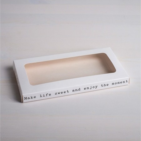 Chocolate box, confectionery packaging "Just Smile", with a window, 17.3 x 8.8 x 1.5 cm-1
