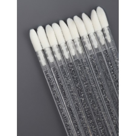 Applicators for lipstick and shine, set - 10 pcs, 9 cm, white color-3