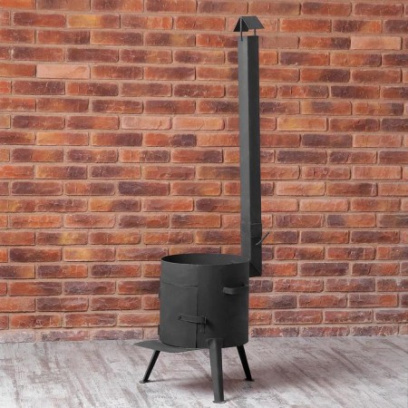 Oven for a cauldron 10 l d = 34 cm, with a chimney, with a door-8