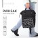 School textile school “On the Riva”, with a pocket, 25x13x38, black