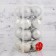 Set of balls plastic D-6 cm, 16 pcs "Graceos" silver