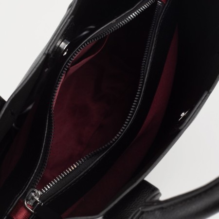 Bag Female Tout with zipper, black color-2
