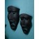 A set of wall figures "Mask is sad", polystone, 60 cm, 2 pcs, black matte color