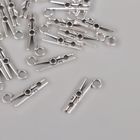 Decor for creativity Metal "clothespin" silver 1.9x0.7 cm-1