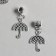 Bale with a suspension metal for creativity "Umbrella" silver 3.1 cm