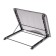 Standard for books, laptops, tablets Brauberg "Germanium", 240 x 195 x 20 mm, silver metal